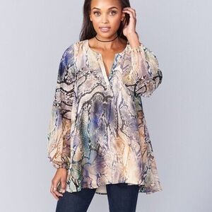 Show Me Your Mumu Jamie Tunic Rioconda Snake Print Blouse Top Size Medium